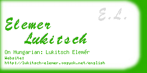elemer lukitsch business card